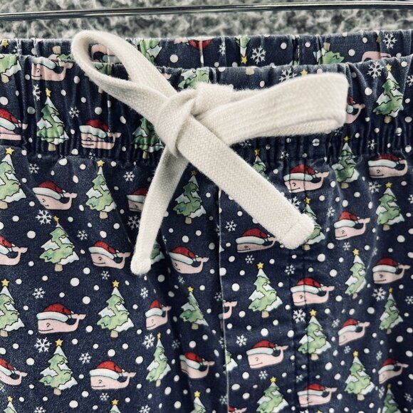 Vineyard‎ Vines Pajama Pants Mens XL Blue Christmas Whale Tree Holiday Lounge - Picture 4 of 12